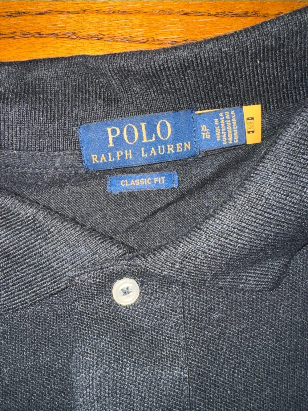 Ralph Lauren Black Polo Shirt with Contrast Pony